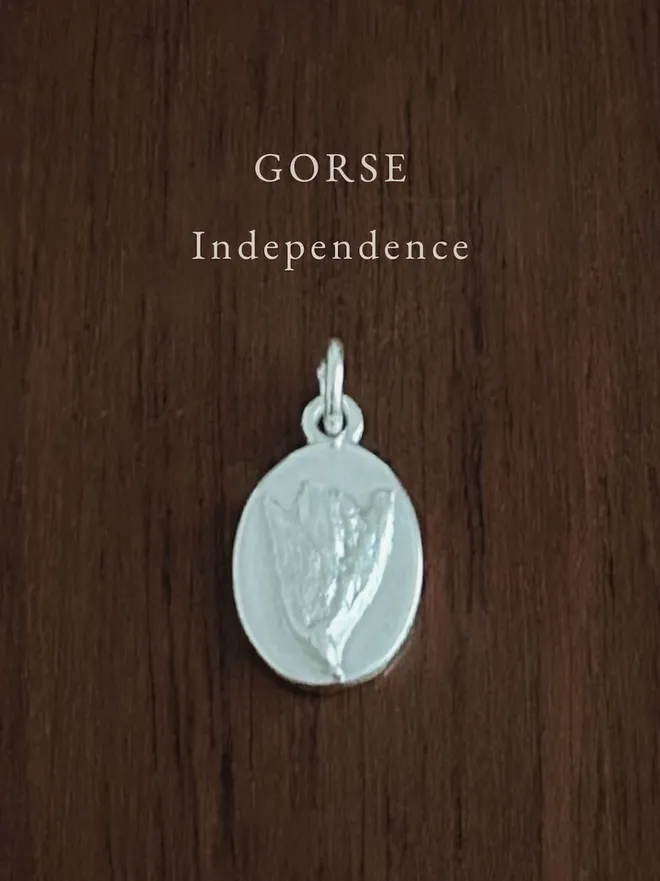 Gorse Medal Charm ~ Sterling Silver