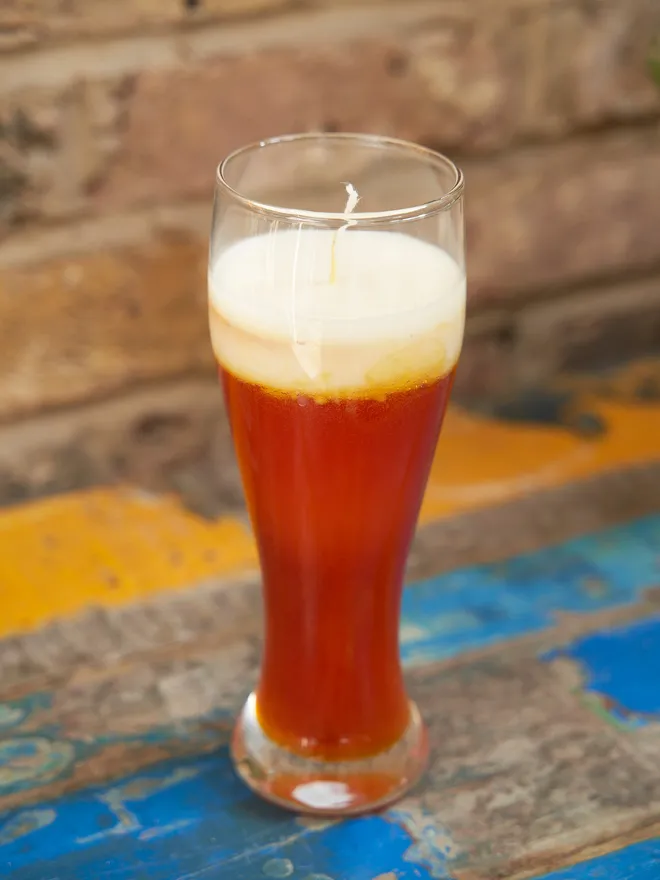 Pilsner beer candle