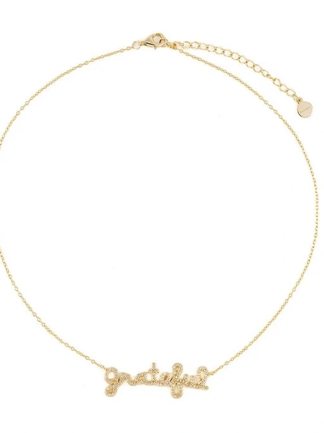 'Grateful' Absolutely Everything Gold Necklace