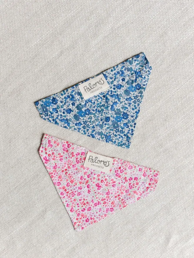 Liberty Fabrics Phoebe Pink and Emma & Georgina Blue.