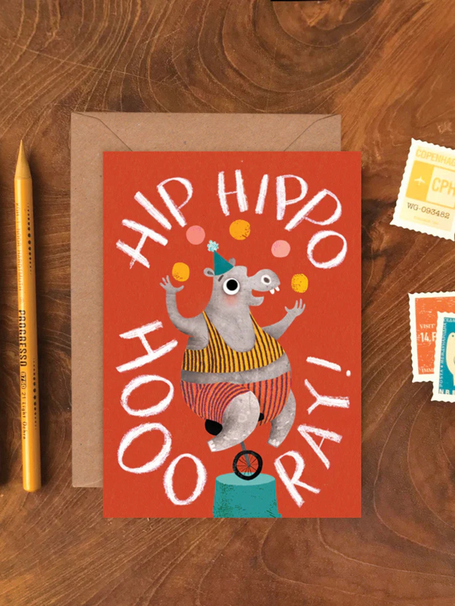 circus animals birthday cards pack of 6