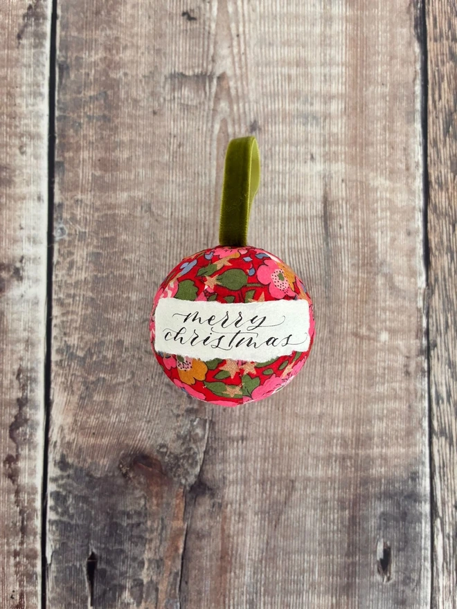 Liberty fabric bauble floral pattern