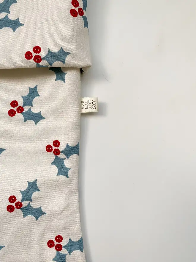 Holly Organic Christmas Stocking