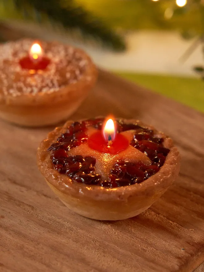 Mince pie candle