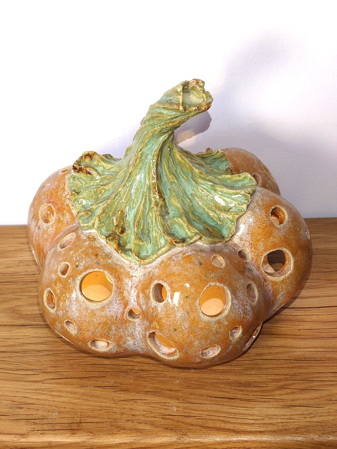 Pumpkin Tea Light Candle Lantern