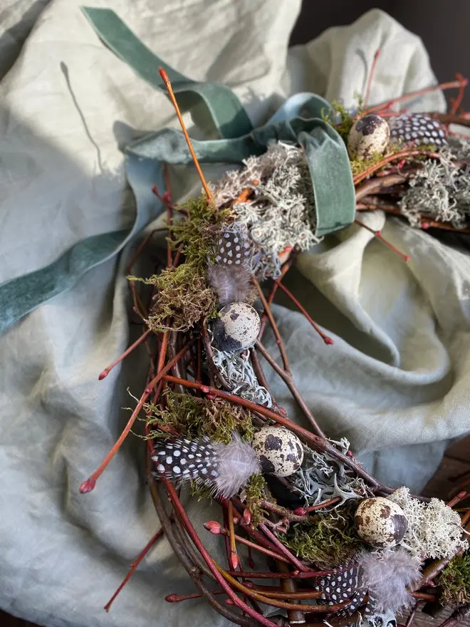 Easter Birch Nest Wreath