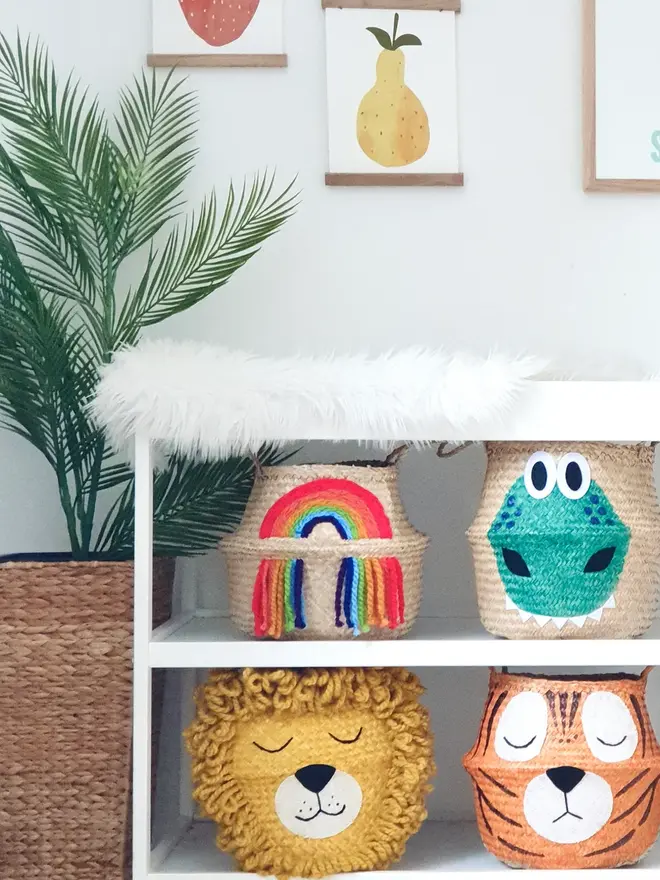 Rainbow Tassel Belly Basket