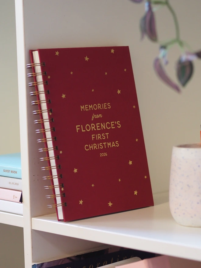personalised baby Christmas memory book