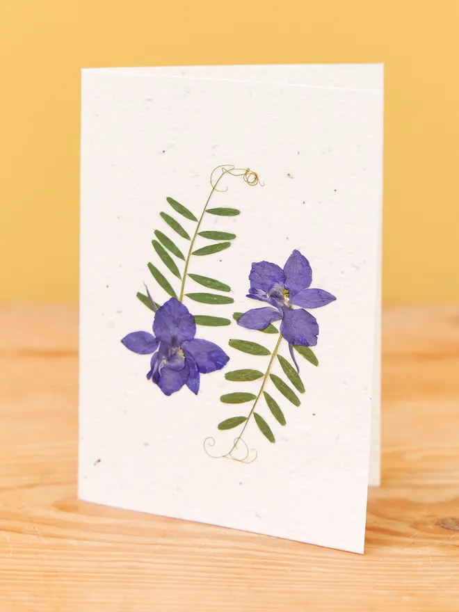 Purple plantable card