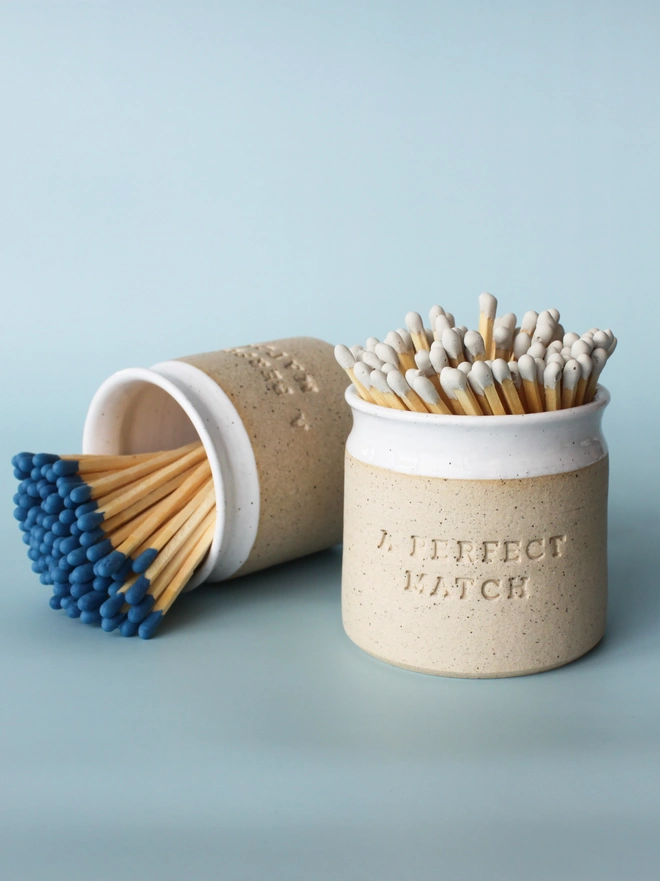 ‘A Perfect Match’ Ceramic Match Pot With Strike Pad