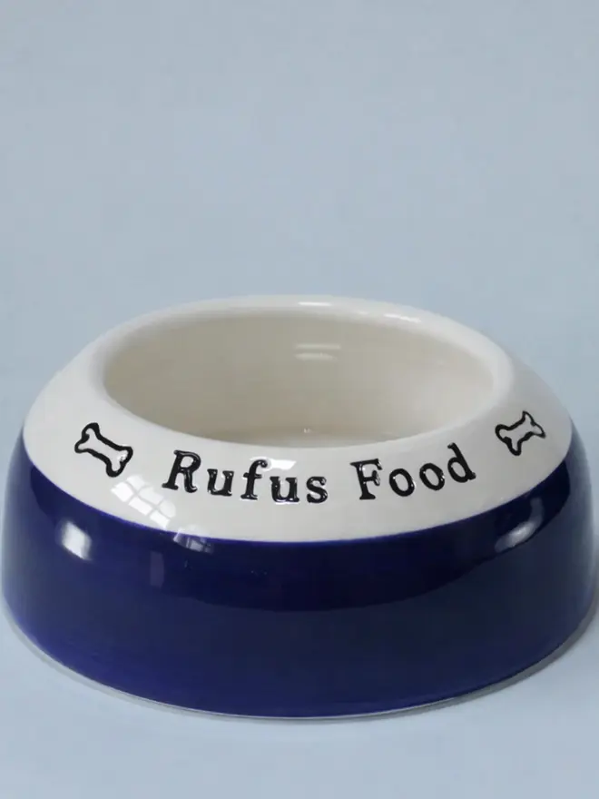 Cavalier King Charles Ear Free Bowl in Indigo Depths