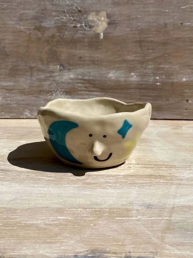 starry sky ceramic pot - front