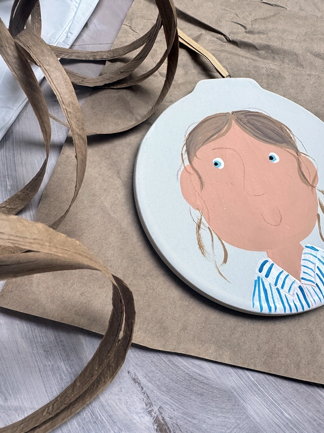 personalised portrait Christmas decoration