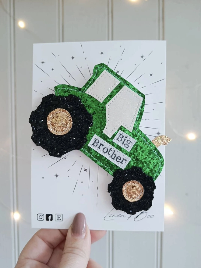 Tractor Big Brother/ Sister Badge Gift