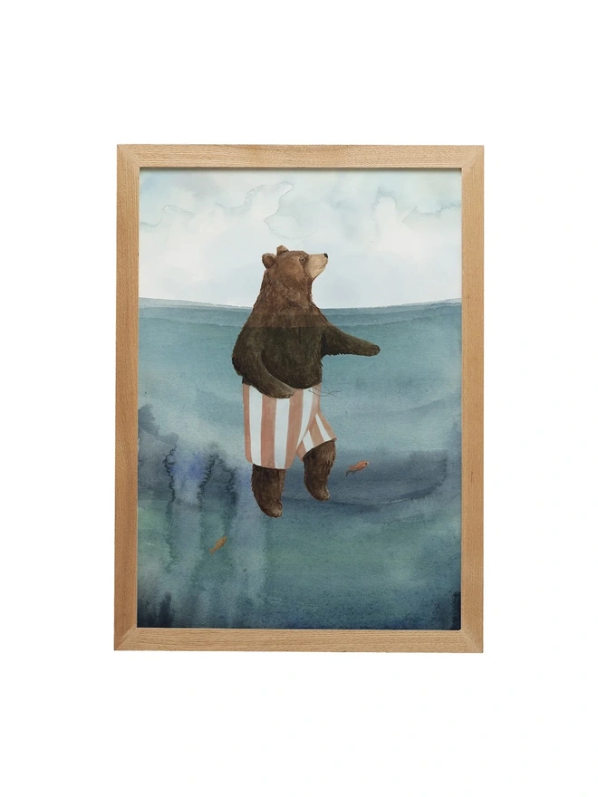 Floating Bear Print