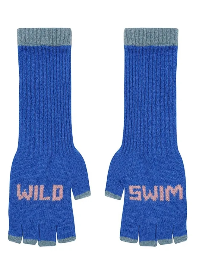 'Wild Swim' Fingerless Gloves