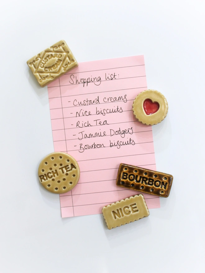 Handmade Ceramic Biscuit Magnets