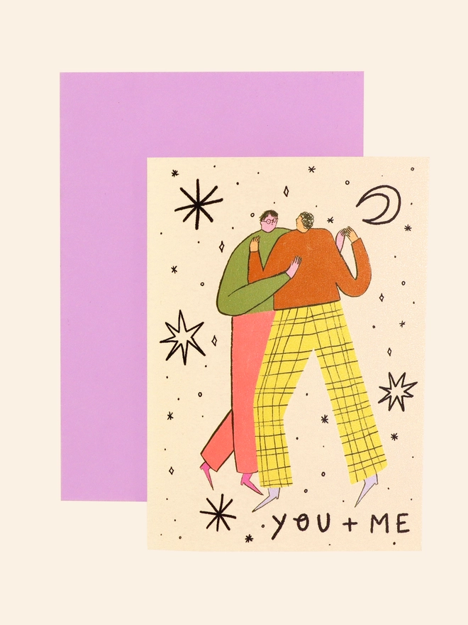 'You + Me' Man And Man Love Card