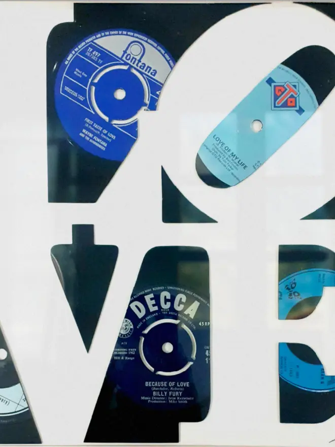 love vinyl artwork framed