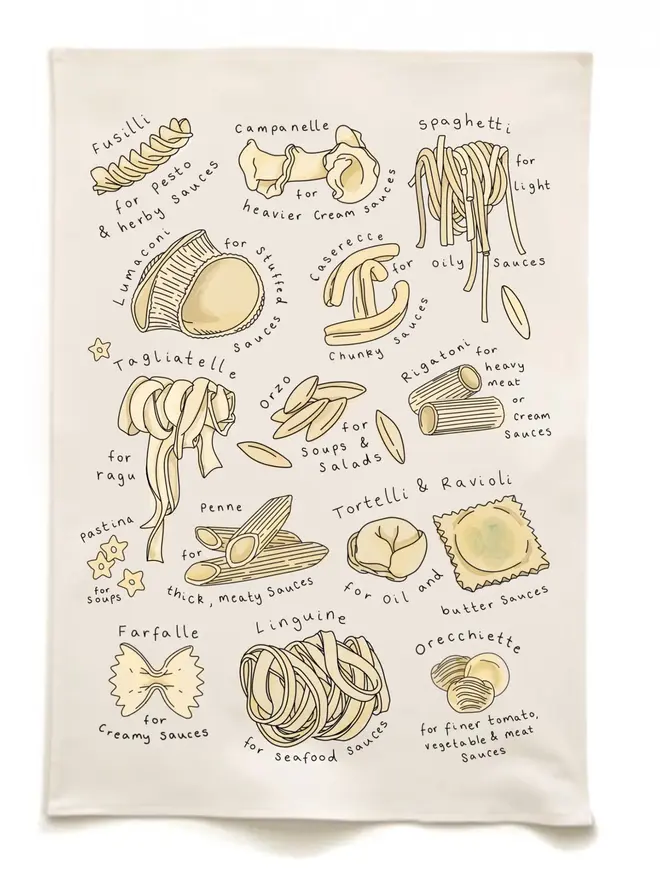 The Pasta Tea Towel