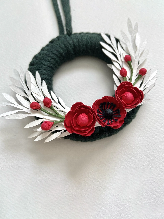 Macrame Christmas Wreath Ornament DIY Kit