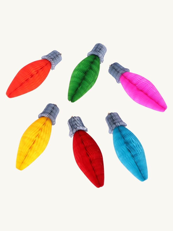 Christmas light paper decorations