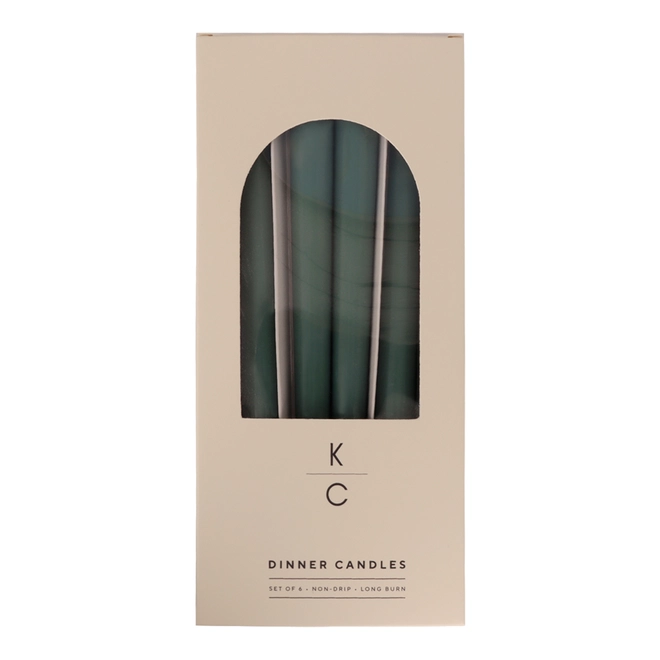 Evergreen dinner candles in a box