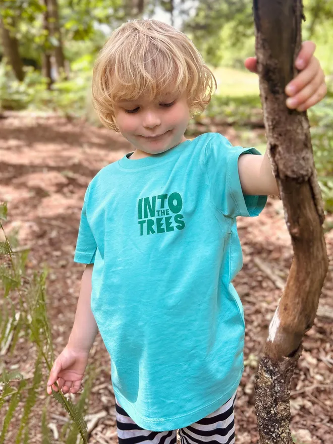 Into The Trees Kids T-shirt by hello DODO