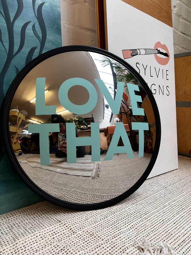 stainless steel convex mirror love that sea green