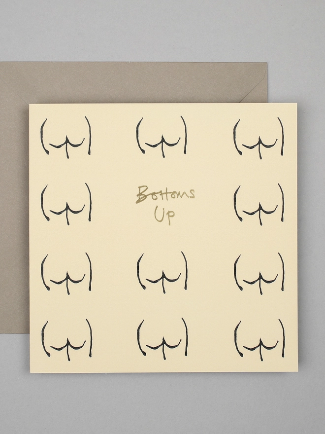 'Bottoms Up' Greetings Card