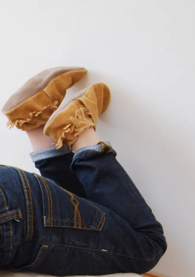 tan moccasin baby shoes