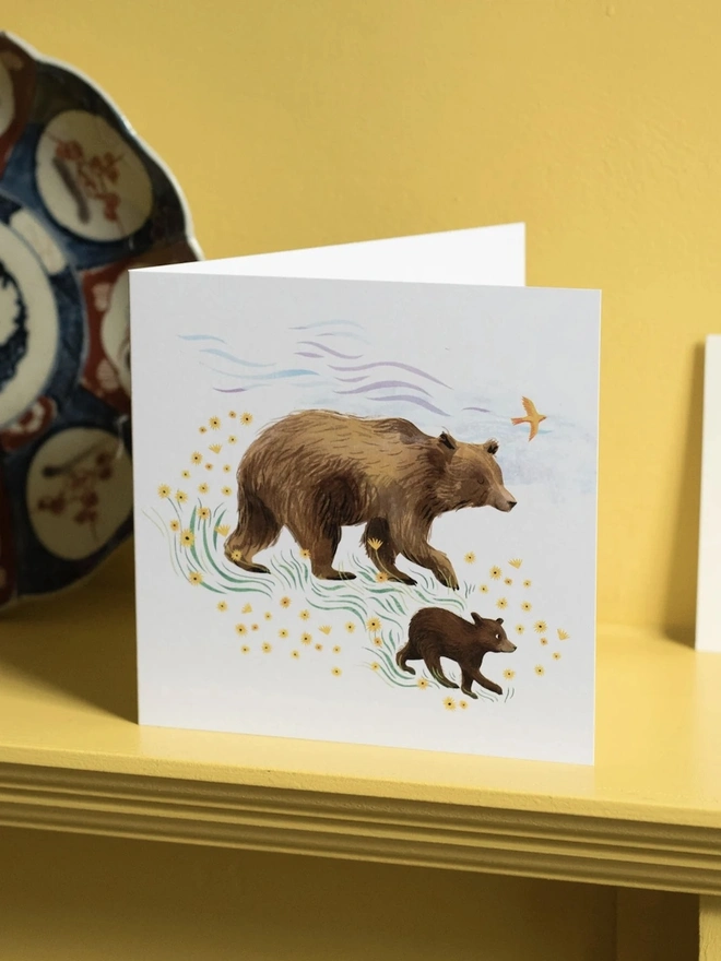 Personalised Wandering Bears Greetings Card