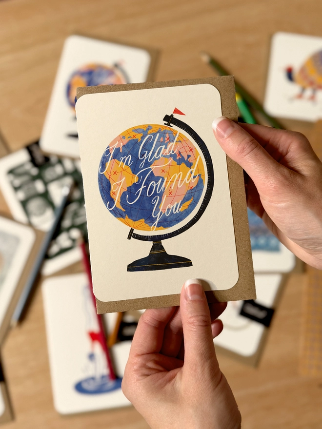 I'm Glad I Found You Greetings Card