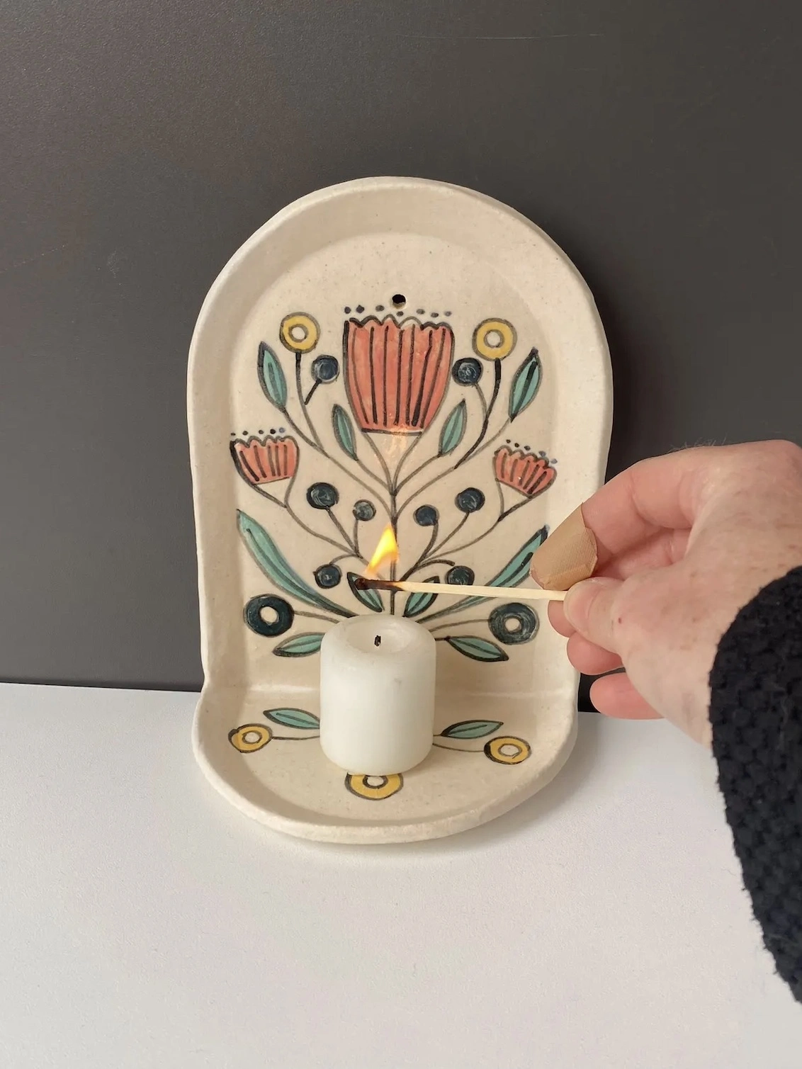 Handmade Flower Candle Holder