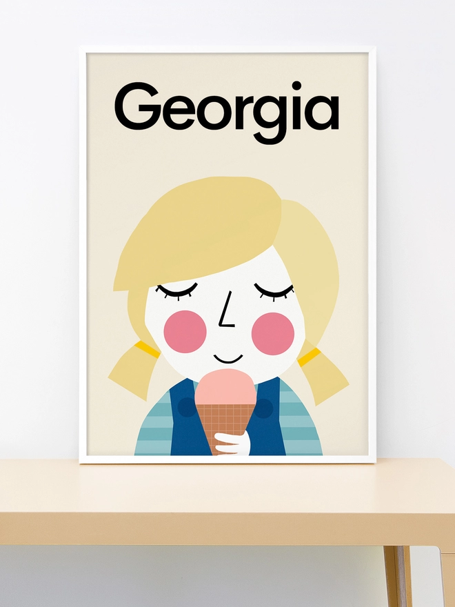 Personalised Ice Cream Portrait - Bunches