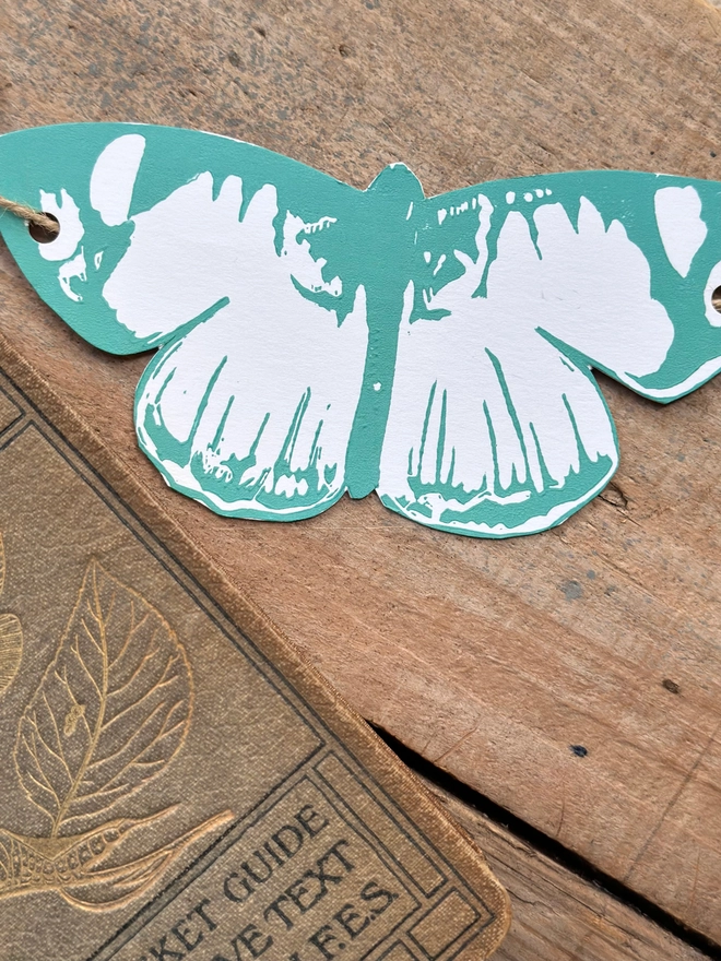 'Flutter' Butterfly Linocut Garland Hand Printed Bunting