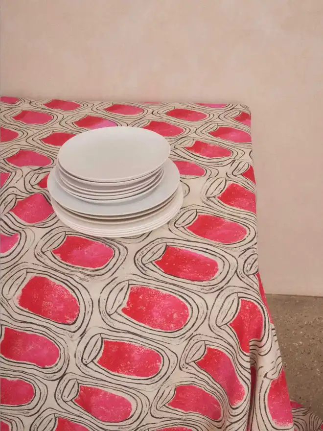 Airplane Windows Hand printed Tablecloth