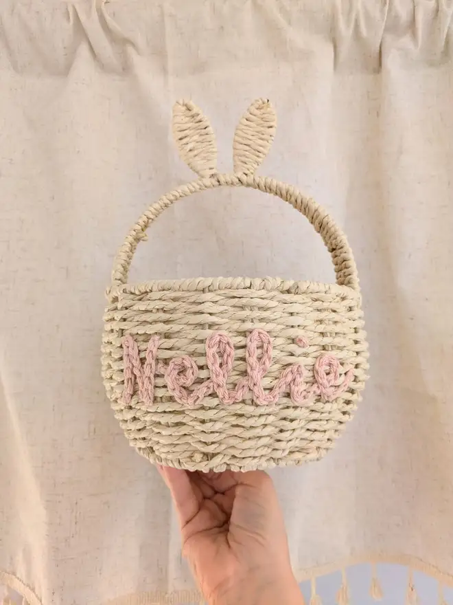 Personalised Bunny Ear Basket