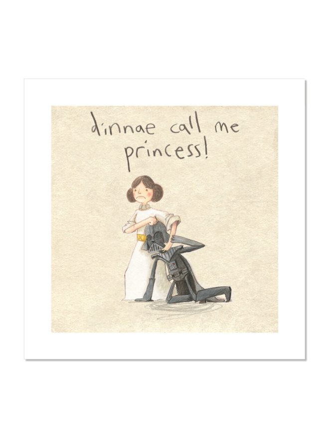 don't call me princess leia darth vader star wars print