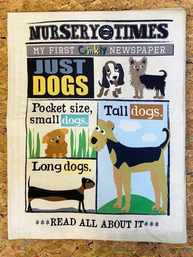 Just Dogs Crinkly Cloth Newspaper