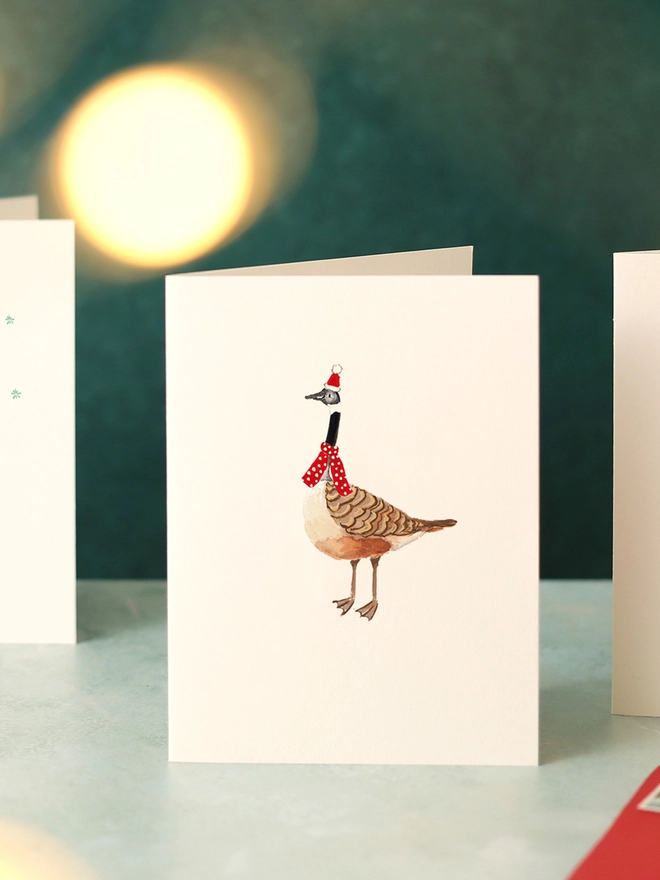 Christmas Canada Goose Mini Christmas Card