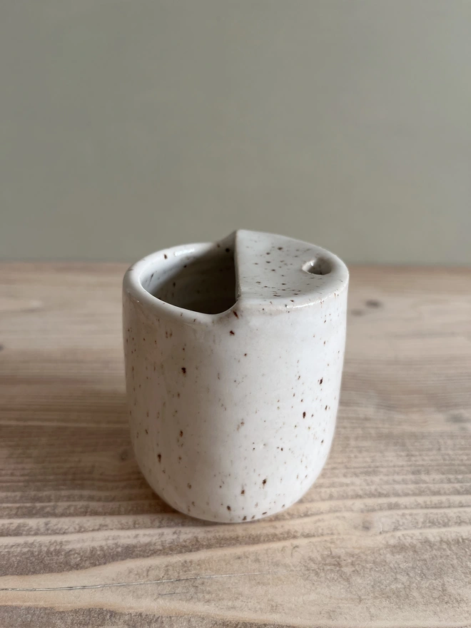 Handmade Ceramic Travel Cup White Glaze