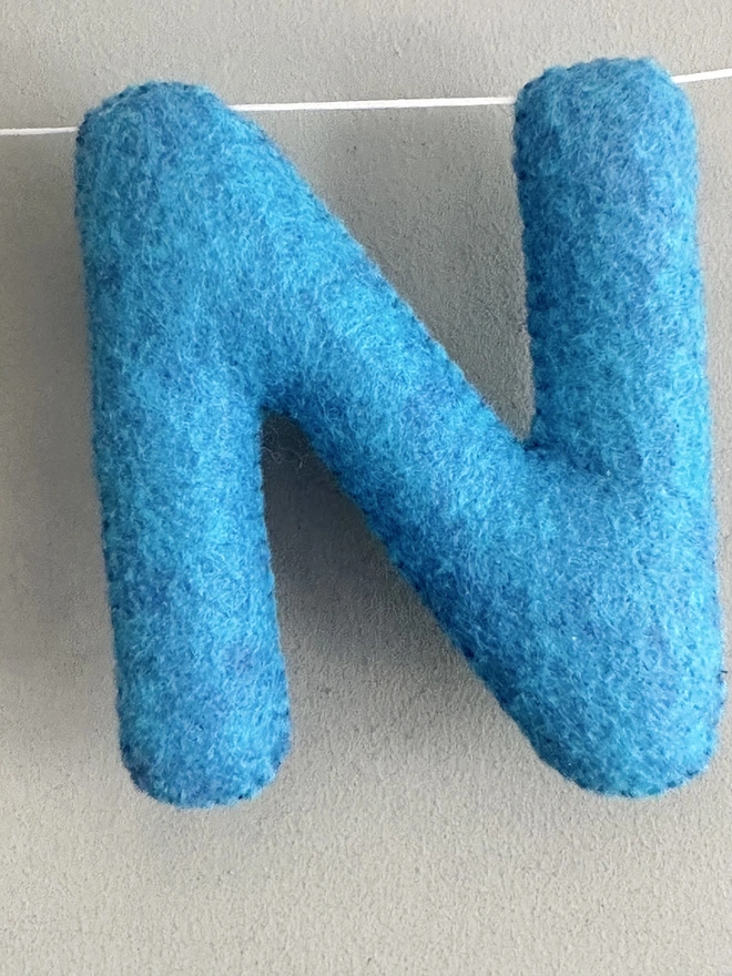Felt letter for personalised name garland 