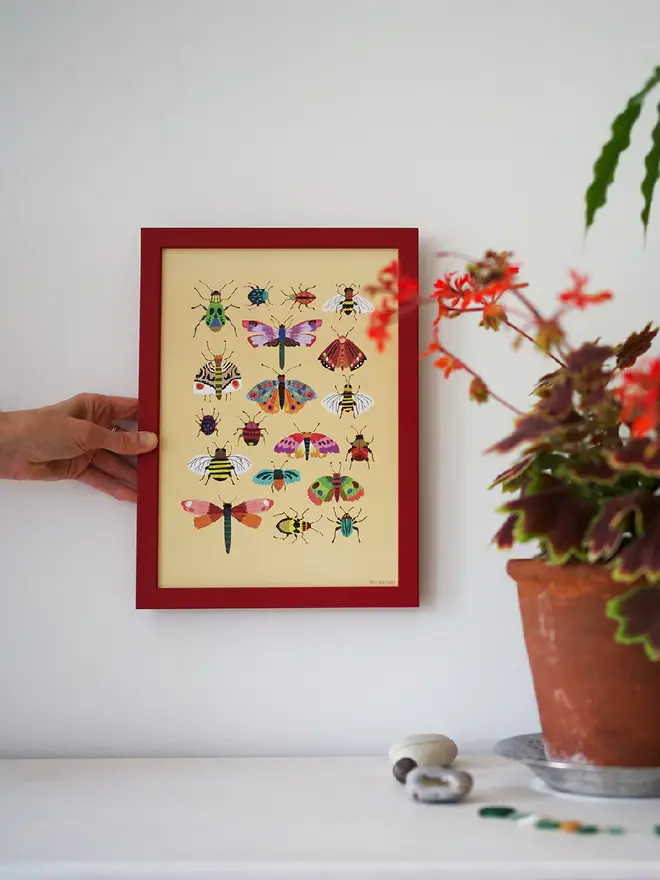 flying insects print