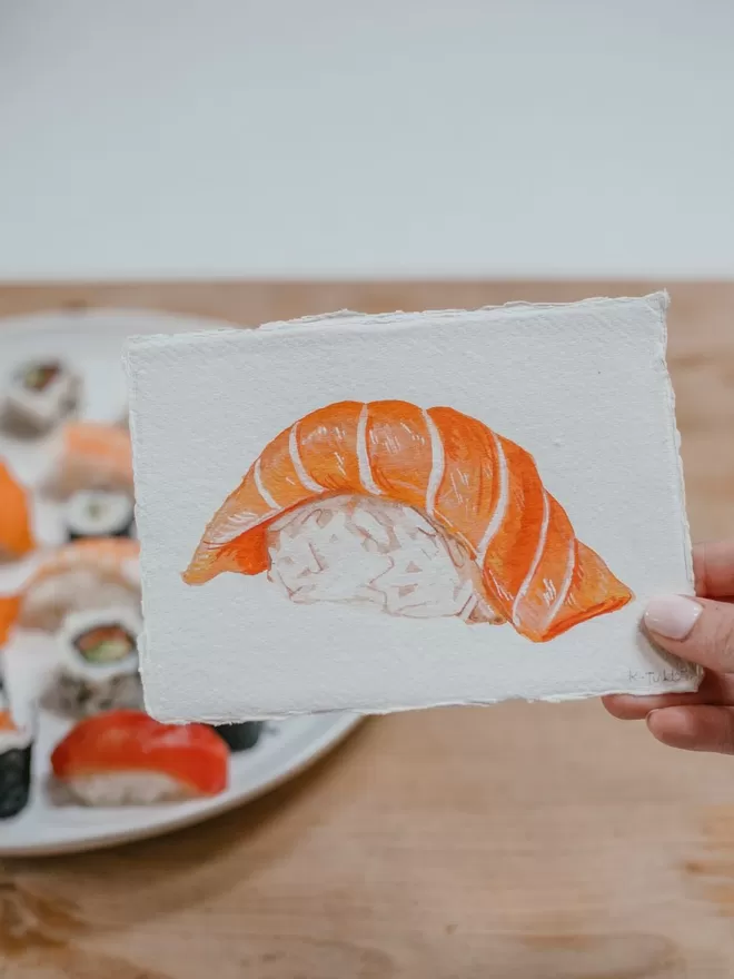 Salmon Sushi  by Katie Tinkler.