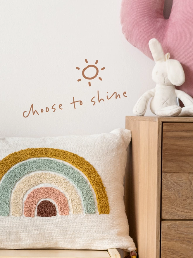choose to shine wall sticker for kids spaces