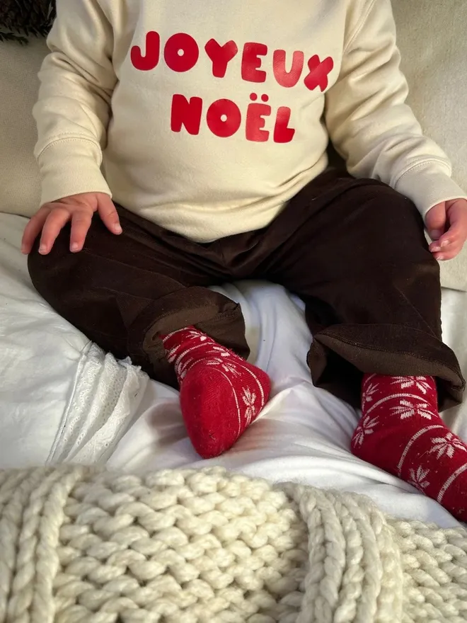 'Joyeux Noël' Merry Christmas Kids Sweatshirt