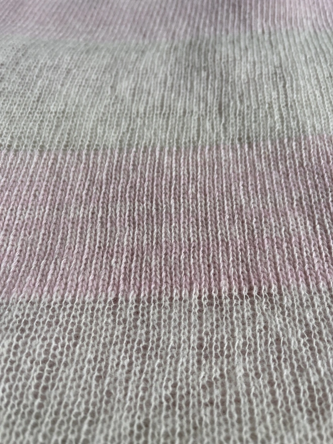 Knit colour details of blanket