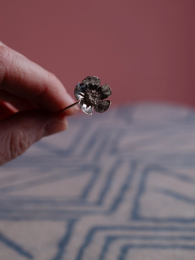 Handmade Silver Buttercup Stem By Ellenlou