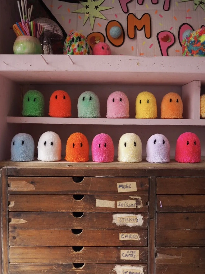 Ghost Garland Pom Pom DIY Kit 